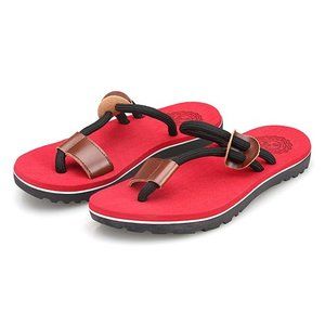 LOULUEN Red & Black Rope Flip Flop